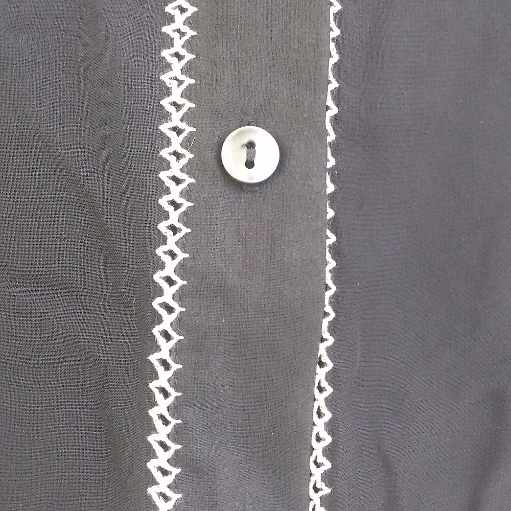 Vintage Maxi Sheer Blouse, XL-2 - Picture 12 of 14